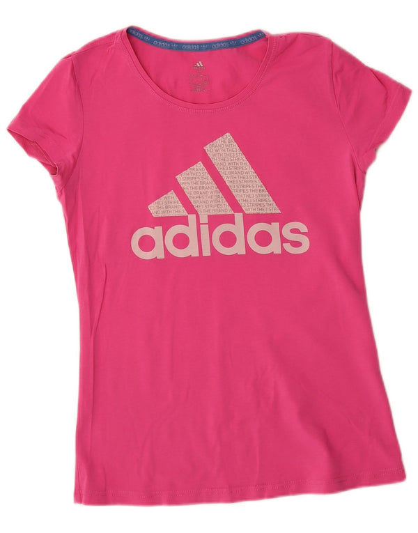 Adidas Γυναικείο T-Shirt Climalite Top UK 12 Medium Pink