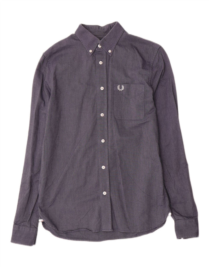 Ανδρικό πουκάμισο Fred Perry Μικρό Βαμβακερό Navy Blue