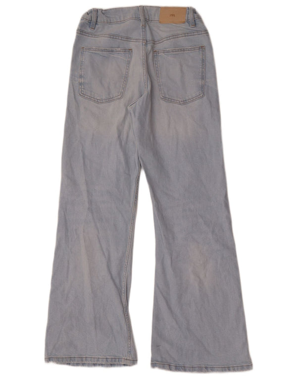 Zara Girls Flared Jeans 12-13 Years W26 L28 Blue Cotton