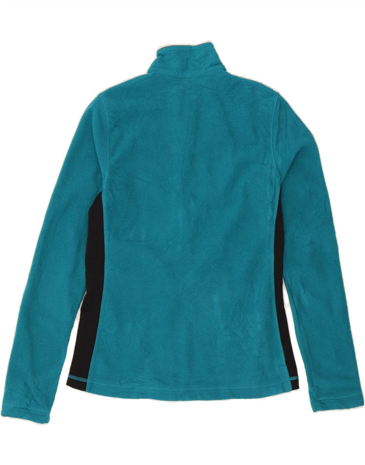 REEBOK Womens Fleece Jacket UK 10 Small Blue Colourblock Polyester Vintage Reebok and Second-Hand Reebok from Messina Hembry 