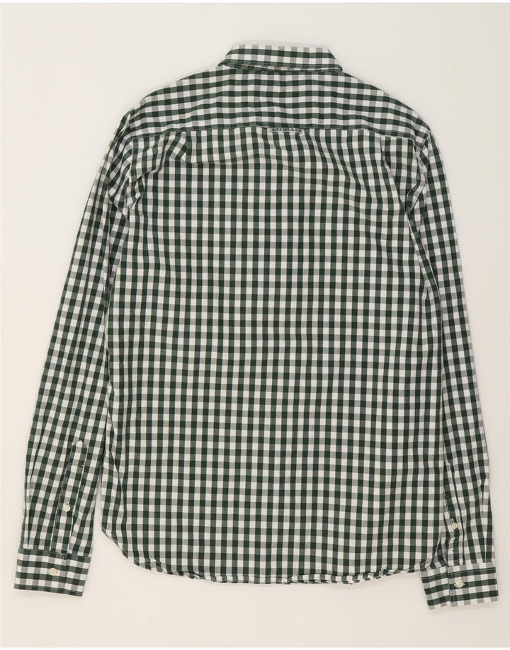 Ανδρικό πουκάμισο SUPERDRY XL Πράσινο βαμβακερό Gingham