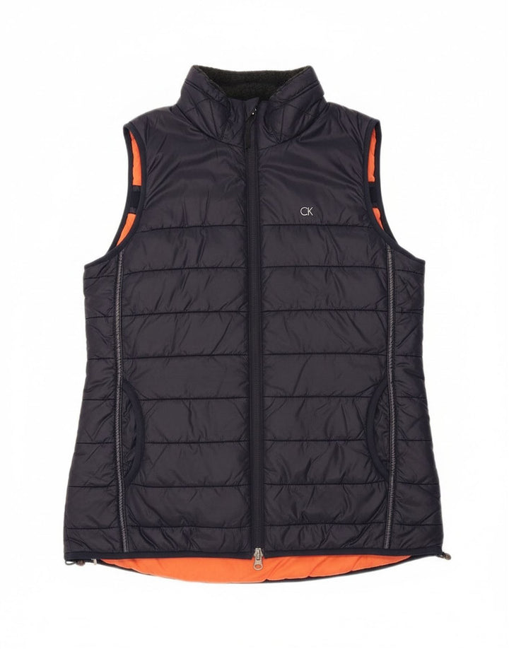 Calvin Klein Γυναικείο Gilet UK 10 Small Navy Blue Nylon