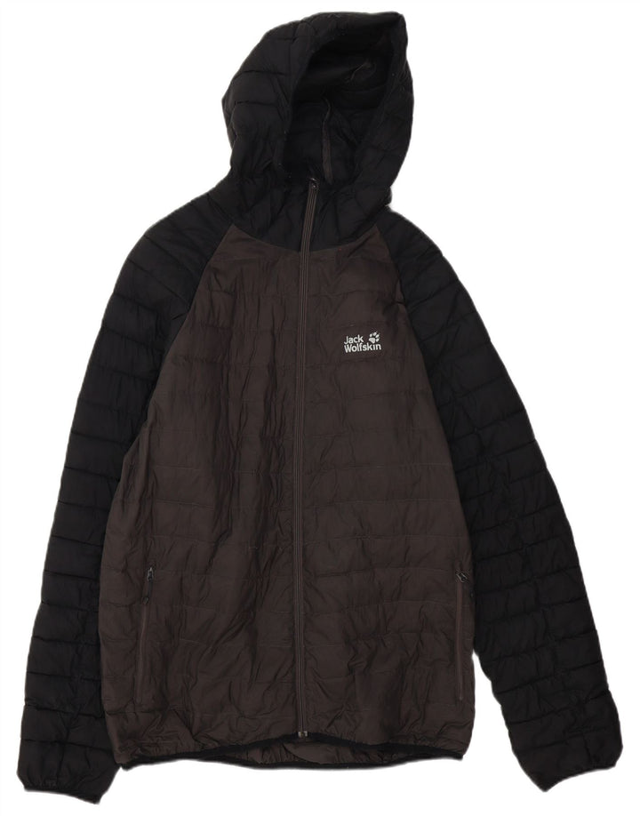 Jack Wolfskin Ανδρικό μπουφάν με κουκούλα UK 40 Large Grey Colourblock