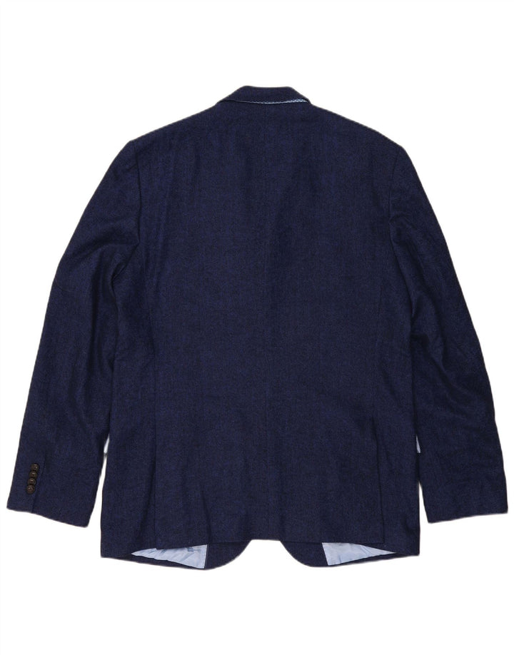 Marks & Spencer Ανδρικό μπλέιζερ με 2 κουμπιά μπουφάν UK 44 XL Navy Blue ψαροκόκαλο