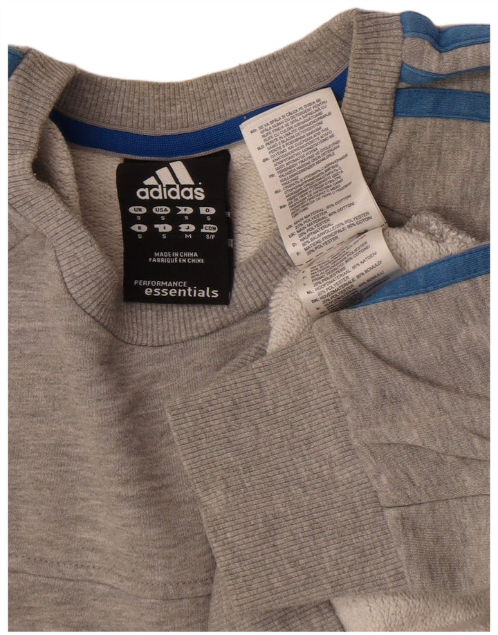 Ανδρικό φούτερ Adidas πουκάμισο από βαμβακερό γκρι μικρό