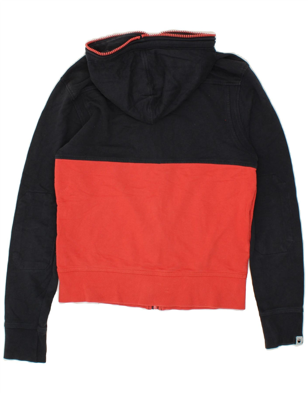 JACK & JONES Mens Zip Hoodie Sweater Small Black Colourblock Vintage Jack & Jones and Second-Hand Jack & Jones from Messina Hembry 
