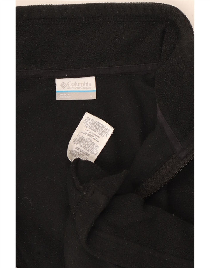 Columbia Ανδρικό φερμουάρ Fleece Jumper Μεγάλος Μαύρος Πολυεστέρας