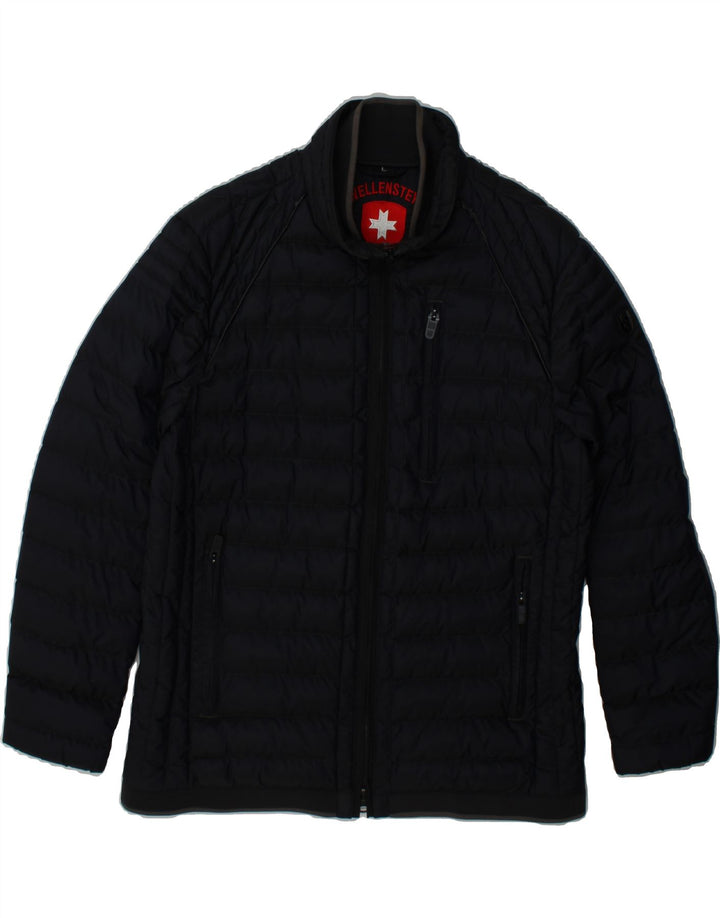 WELLENSTEYN Mens Padded Jacket UK 40 Large Navy Blue Vintage Wellensteyn and Second-Hand Wellensteyn from Messina Hembry 