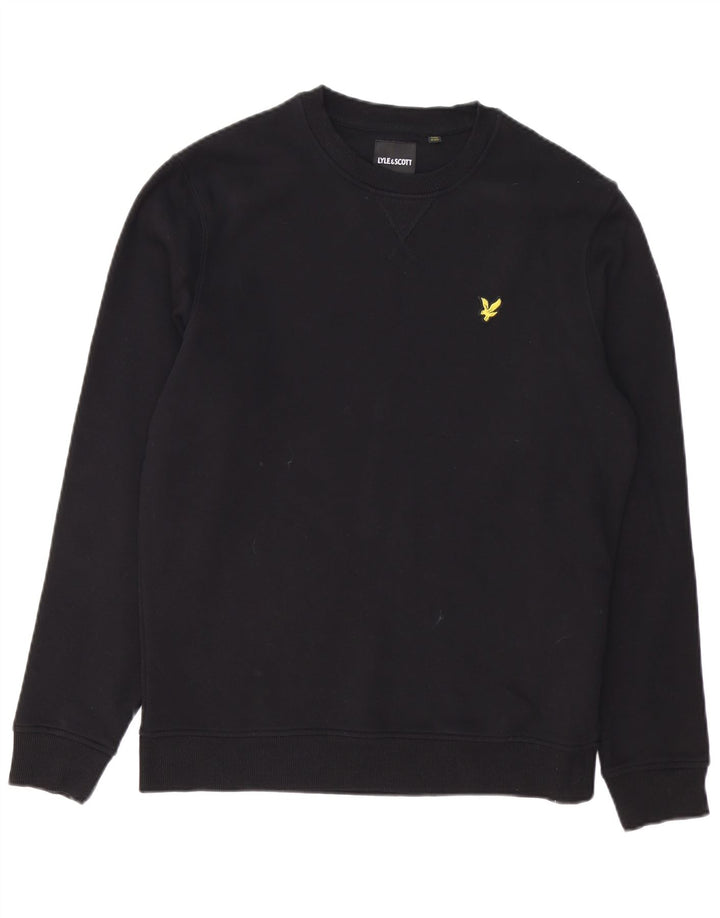Ανδρικό φούτερ LYLE & SCOTT Jumper Μεσαίο μαύρο βαμβακερό