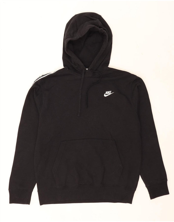 Ανδρικό γραφικό κουκούλα Nike, μεσαίο μαύρο βαμβακερό