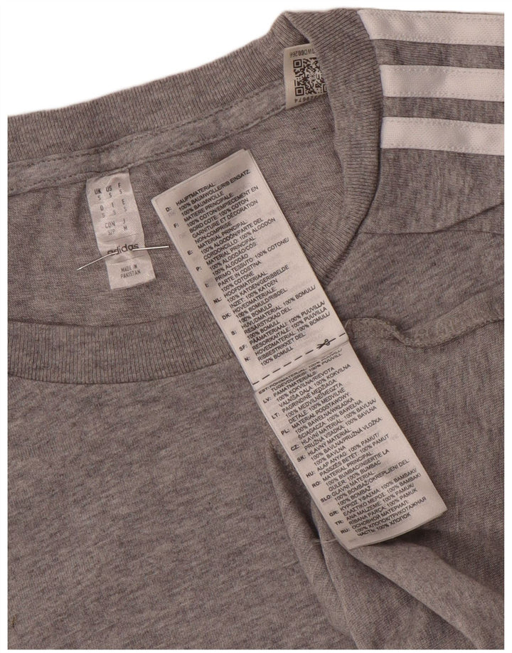 Ανδρικό T-Shirt Adidas Μπλουζάκι από βαμβακερό μικρό γκρι χρώμα