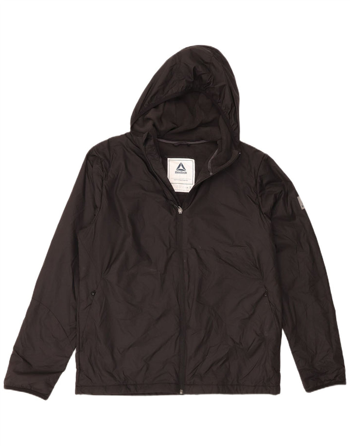 Ανδρική αθλητική φόρμα Reebok με κουκούλα Top Jacket μεγάλο μαύρο πολυεστέρα