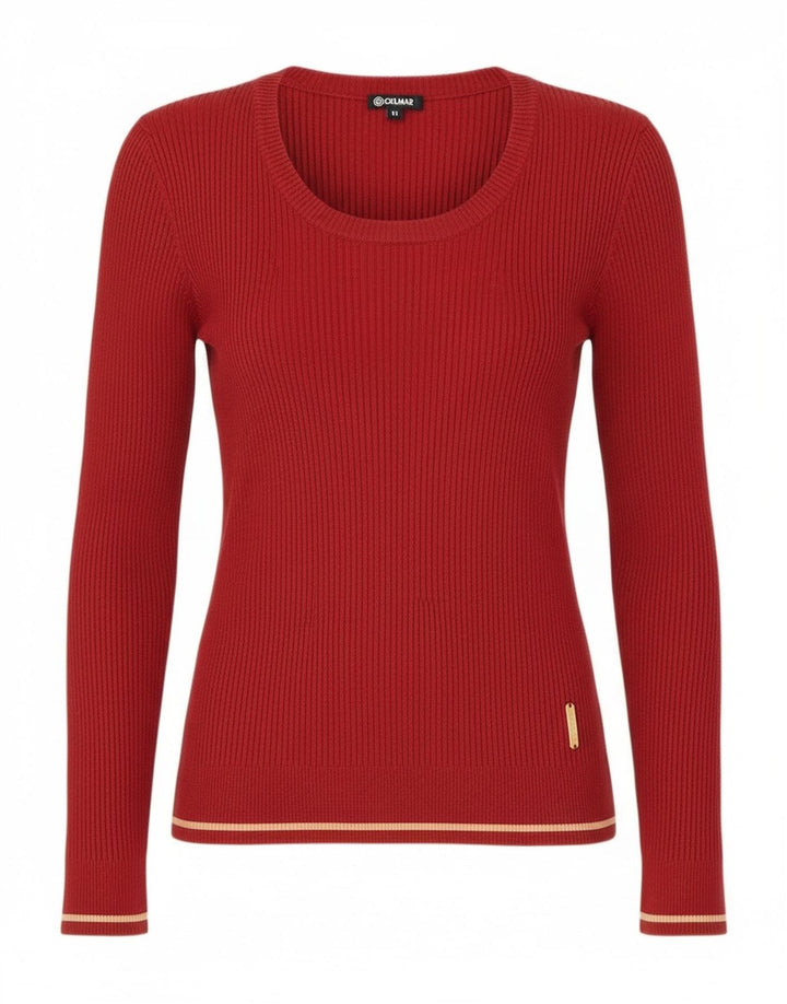 Colmar Γυναικείο πουλόβερ με λαιμόκοψη UK 12 Medium Red