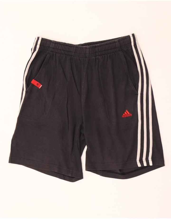 Ανδρικό αθλητικό σορτς Adidas, μεσαίο μαύρο βαμβακερό