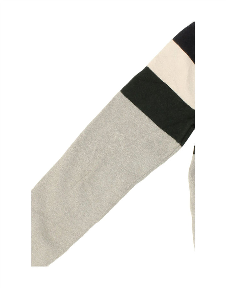 JULES Mens Sweatshirt Jumper Medium Grey Colourblock Viscose Vintage Jules and Second-Hand Jules from Messina Hembry 