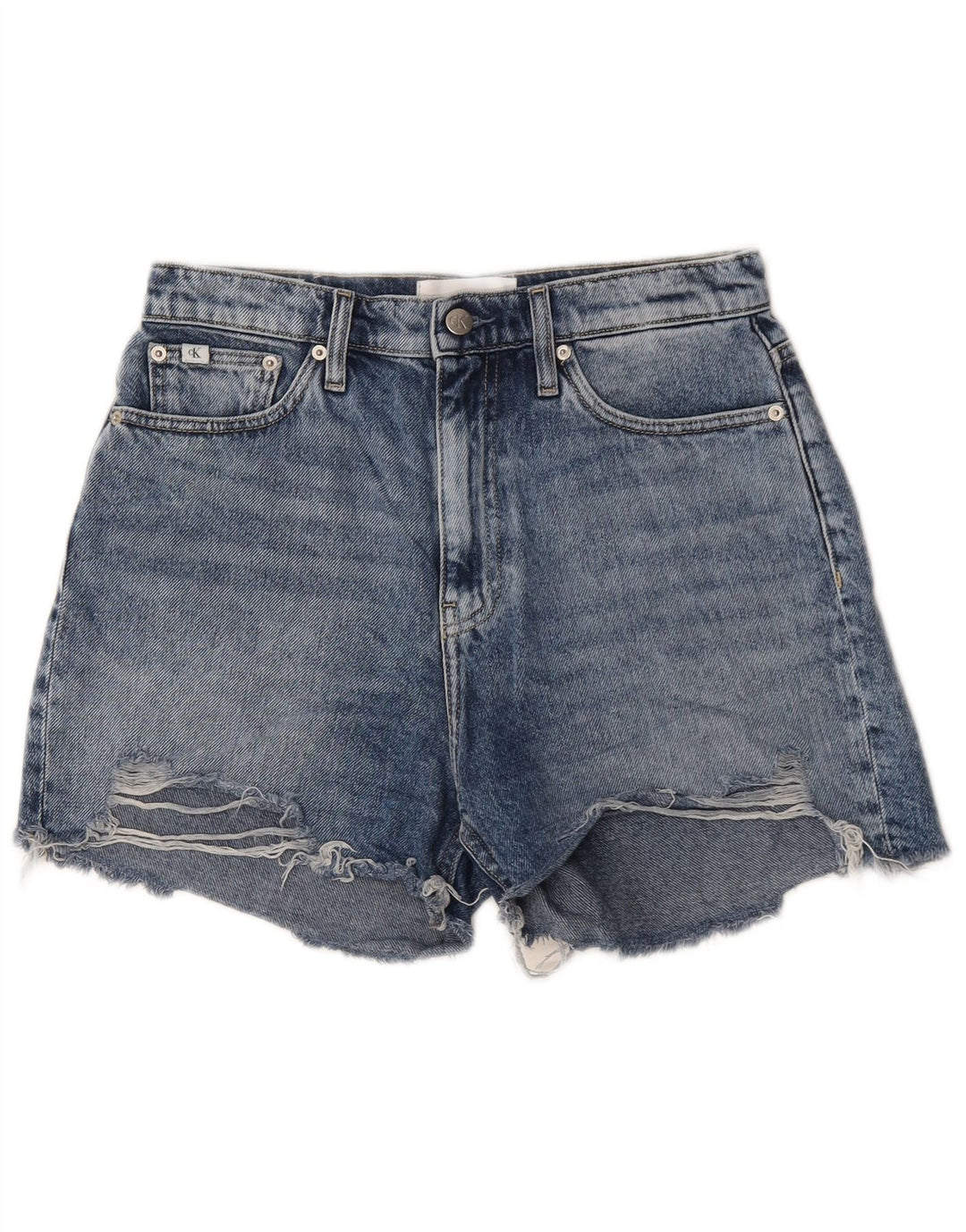 Calvin Klein Γυναικείο τζιν Distressed Hot Παντελόνι W28 Μεσαίο Μπλε Βαμβακερό