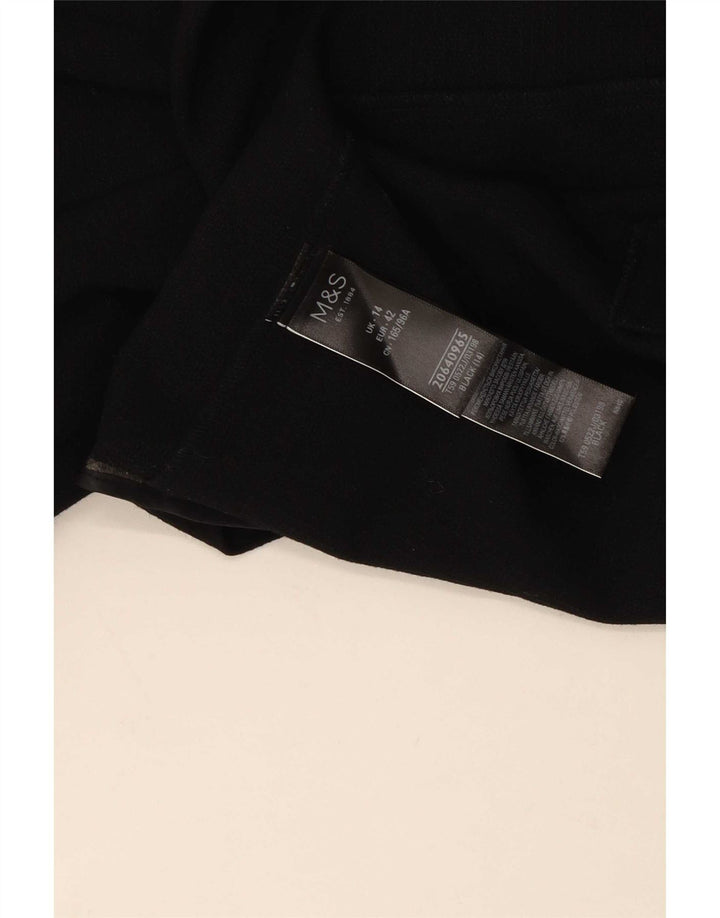 Marks & Spencer Γυναικείο Open Blazer Jacket UK 14 Large Black Polyester