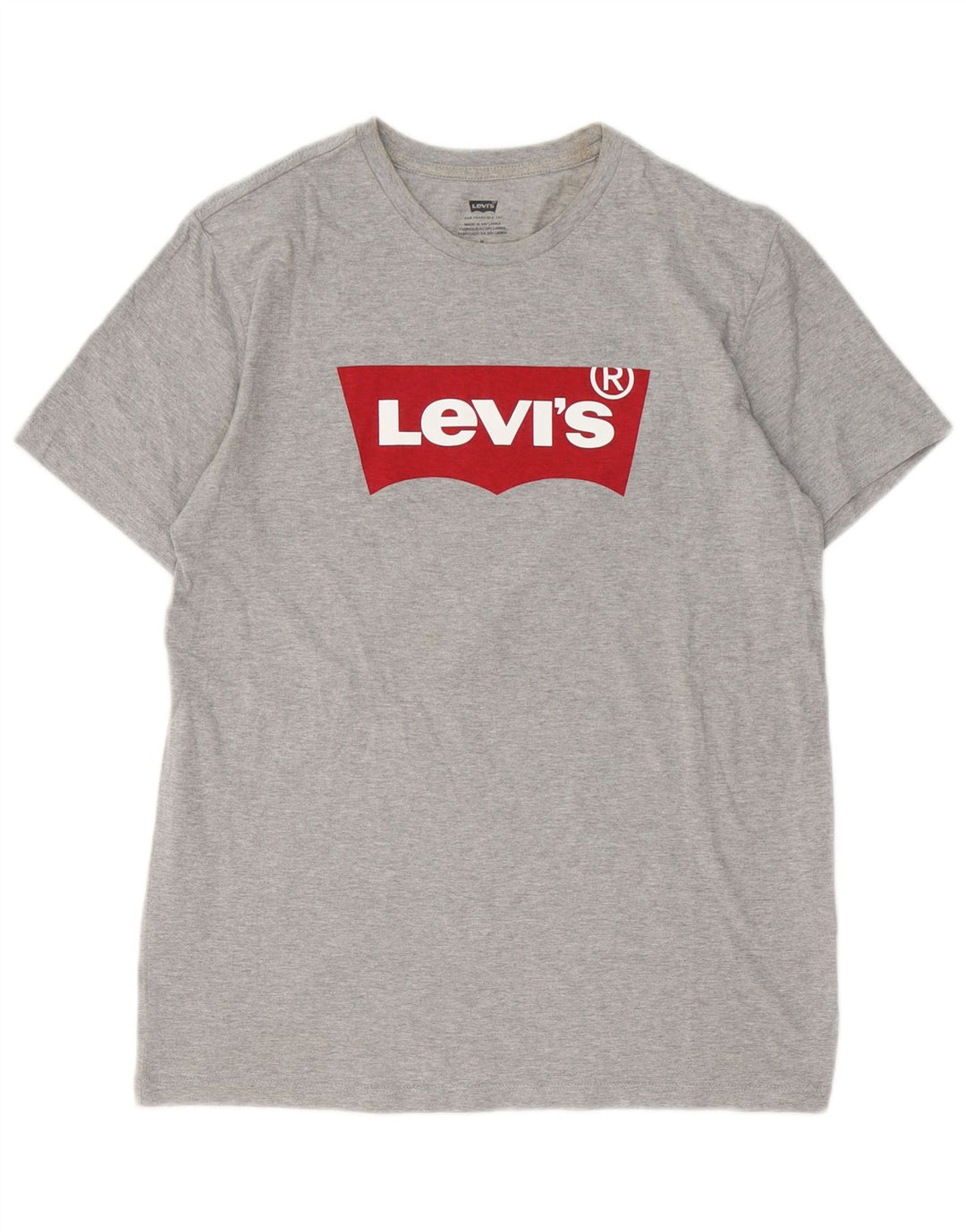 Ανδρικό γραφικό T-Shirt Levi's Top Βαμβακερό με μεσαίο γκρι χρώμα