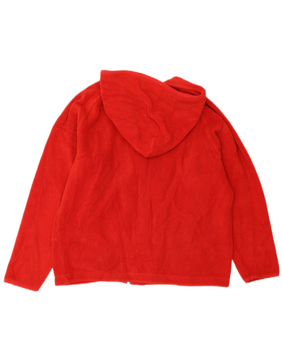 Champion Womens Hooded Fleece Jacket UK 14 Medium Red Polyester