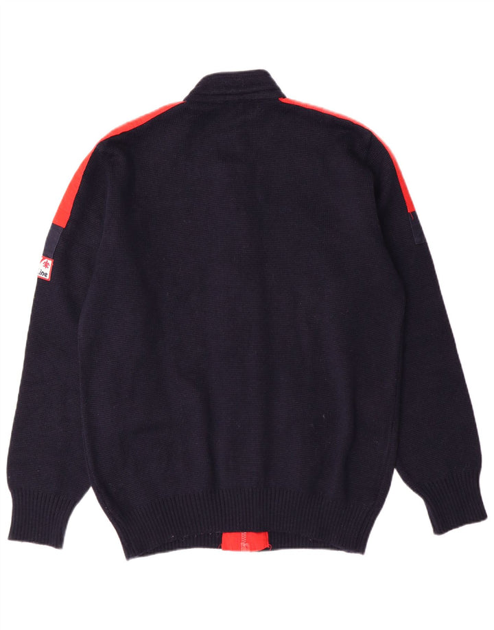 Ανδρικό πουλόβερ vintage ζακέτα IT 50 Μαλλί μεσαίου μπλε μπλε χρώματος