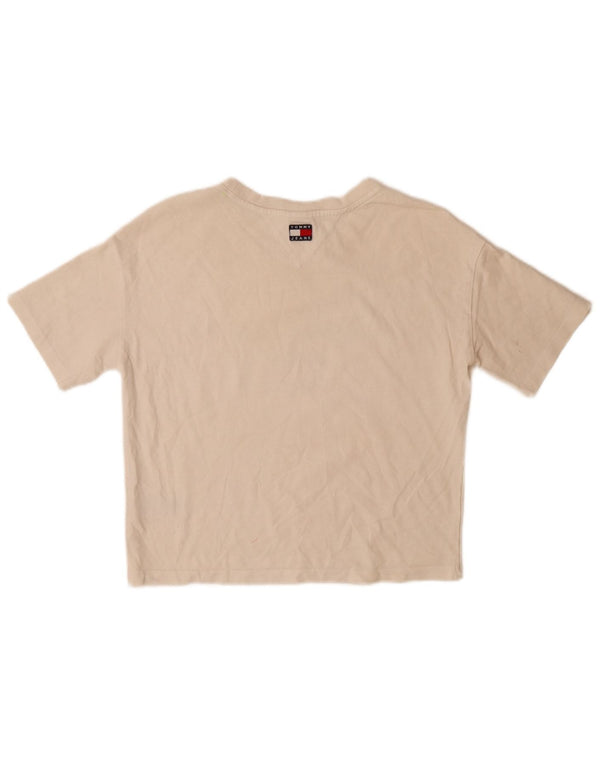 Tommy Hilfiger Ανδρικό γραφικό T-Shirt Oversized Top XS Λευκό βαμβακερό