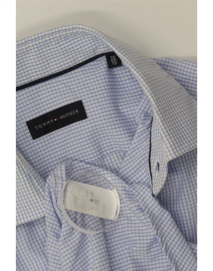 Ανδρικό πουκάμισο Tommy Hilfiger Μέγεθος 38 15 Μεσαίο Μπλε βαμβακερό καρέ