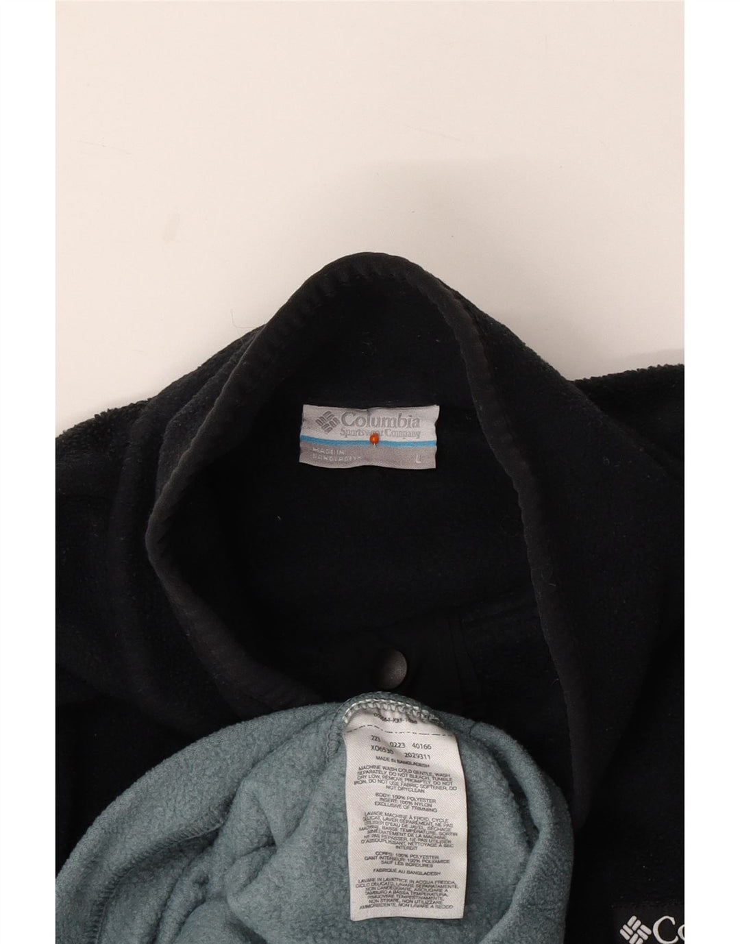 CoLUMBIA Γυναικείο μπλουζάκι με λαιμό Fleece UK 14 Large Black Colourblock