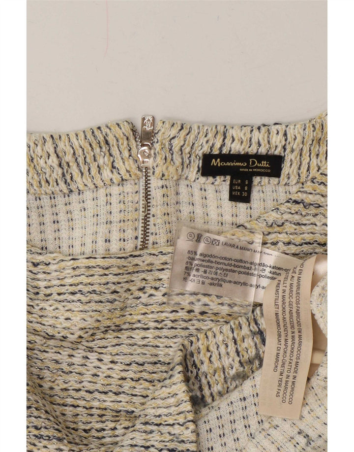 Massimo Dutti γυναικεία υπερμεγέθη μπλούζα τοπ UK 10 μικρού μπεζ βαμβάκι
