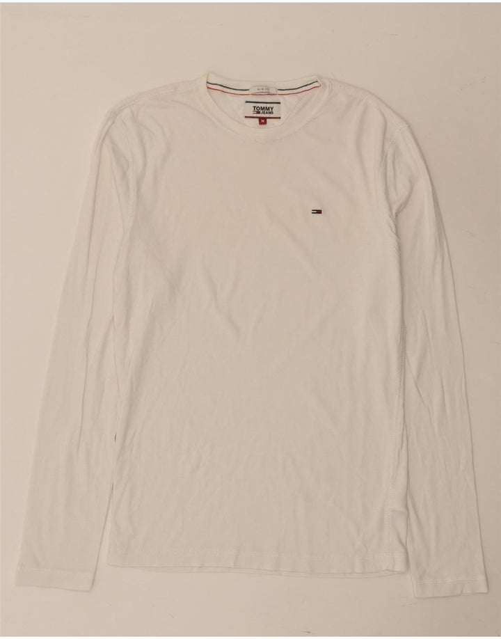 Ανδρικό Tommy Hilfiger Slim Fit Top Μακρυμάνικο μεσαίο λευκό βαμβακερό