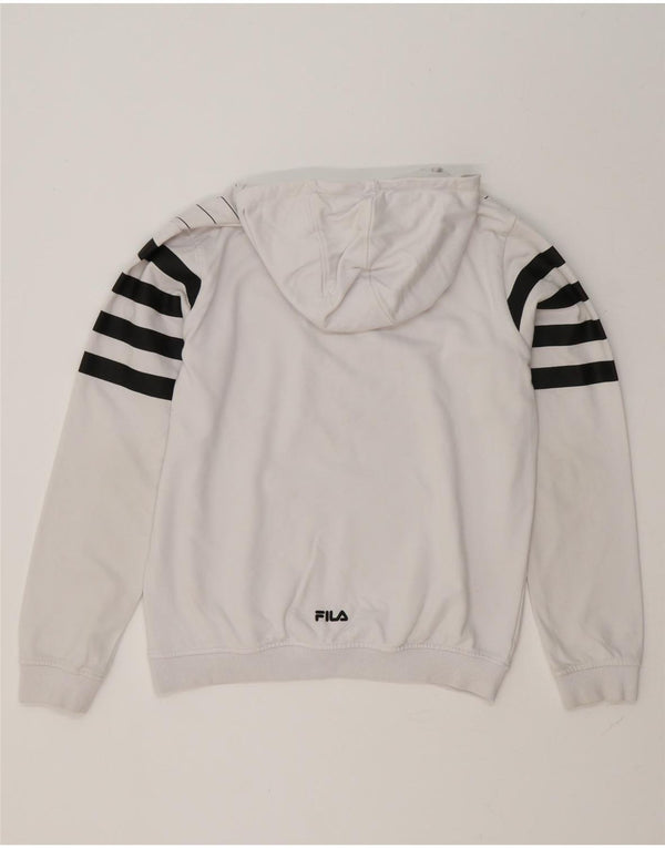 Fila Boys Graphic Hoodie Jumper 13-14 ετών Λευκό ριγέ βαμβακερό