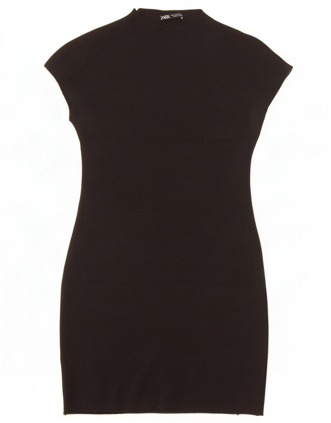 Zara Γυναικείο Φόρεμα Bodycon UK 12 Medium Black Viscose