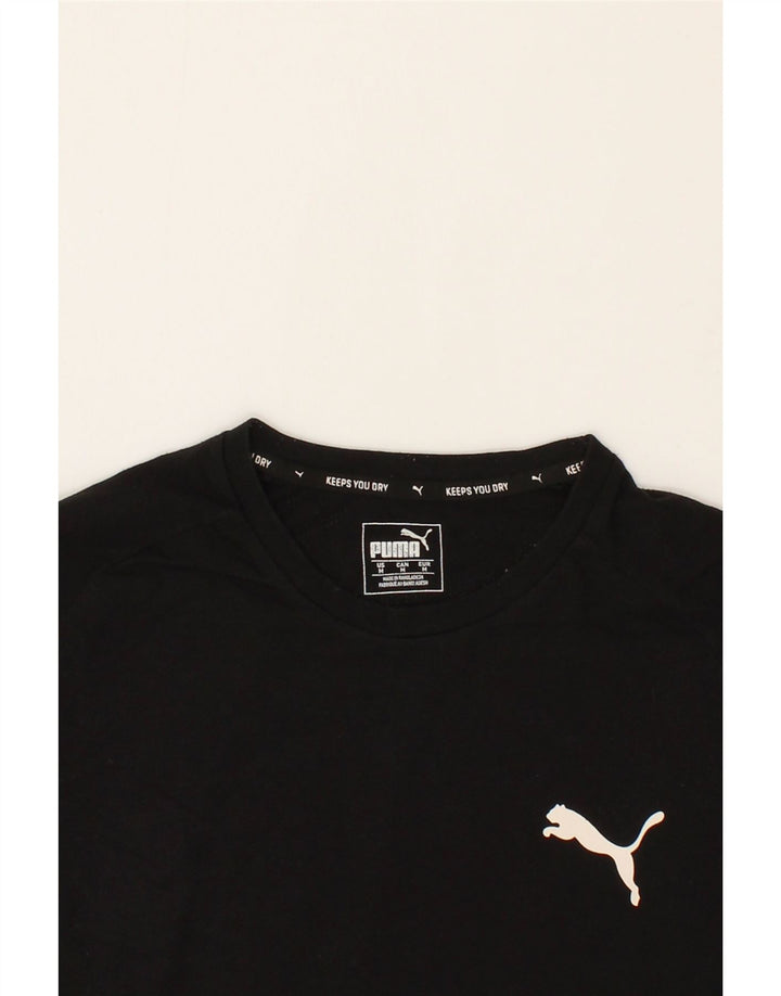PUMA Mens T-Shirt Top Medium Black Vintage Puma and Second-Hand Puma from Messina Hembry 