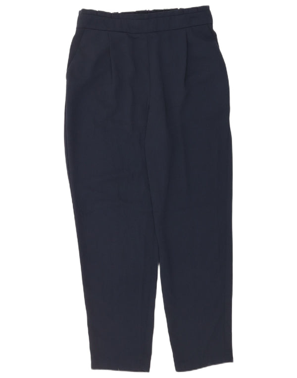 M&Co Γυναικείο κωνικό casual παντελόνι UK 14 Medium W28 L28 Navy Blue
