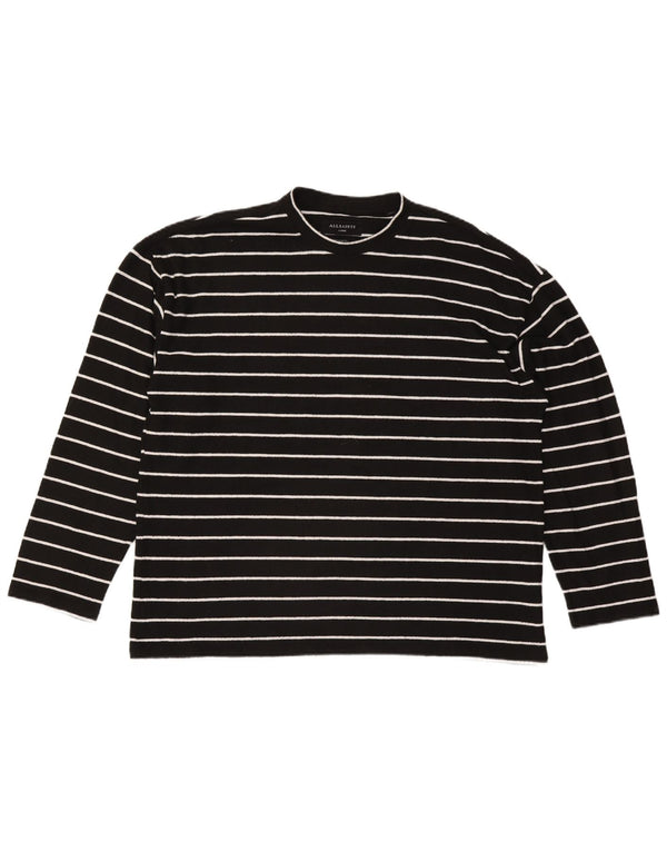 All Saints Womens Oversized UK 16 Large Μαύρος Ριγέ Πολυεστέρας