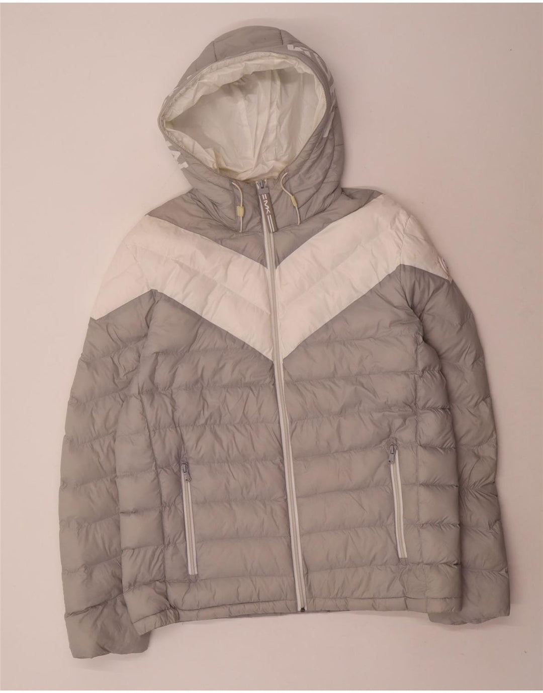 MICHAEL KORS Ανδρικό γραφικό τζάκετ UK 40 Large Grey Colourblock