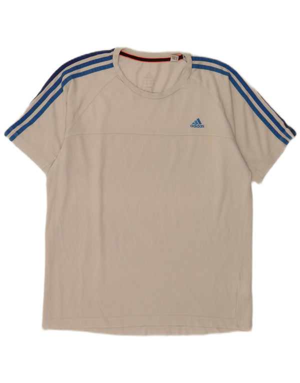 Ανδρικό T-Shirt Adidas Top Larg off White Βαμβακερό
