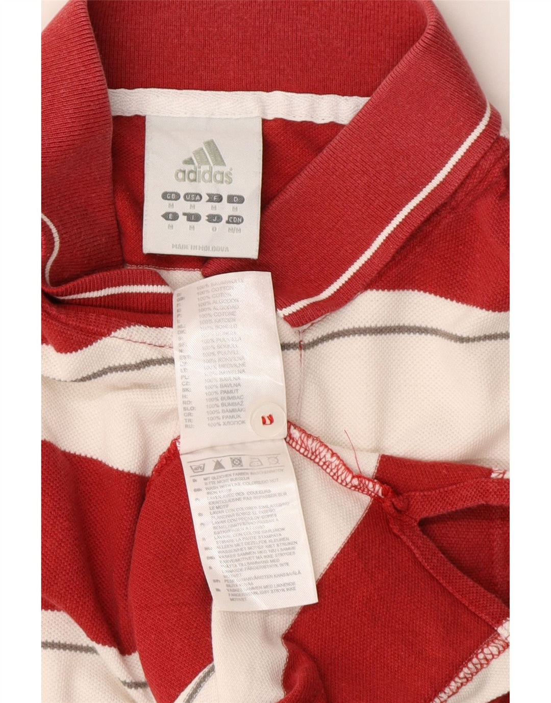 ADIDAS Ανδρικό Miami Heat κοντομάνικο μπλουζάκι ράγκμπι πόλο μεσαίο κόκκινο ριγέ