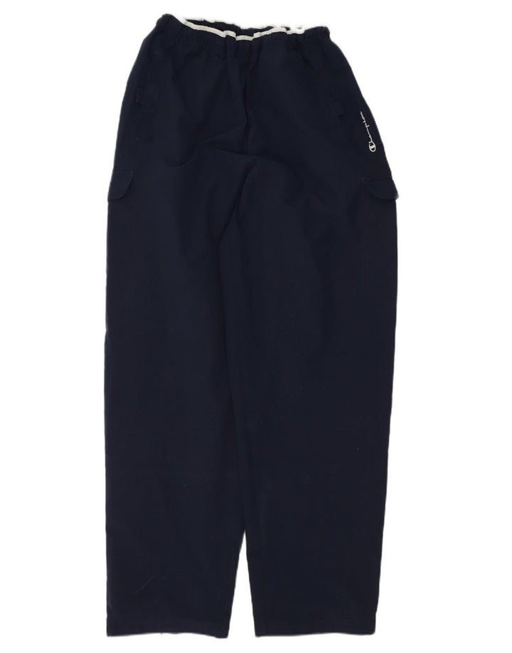 CHAMPION Mens Cargo Tracksuit Trousers Large Navy Blue Polyester