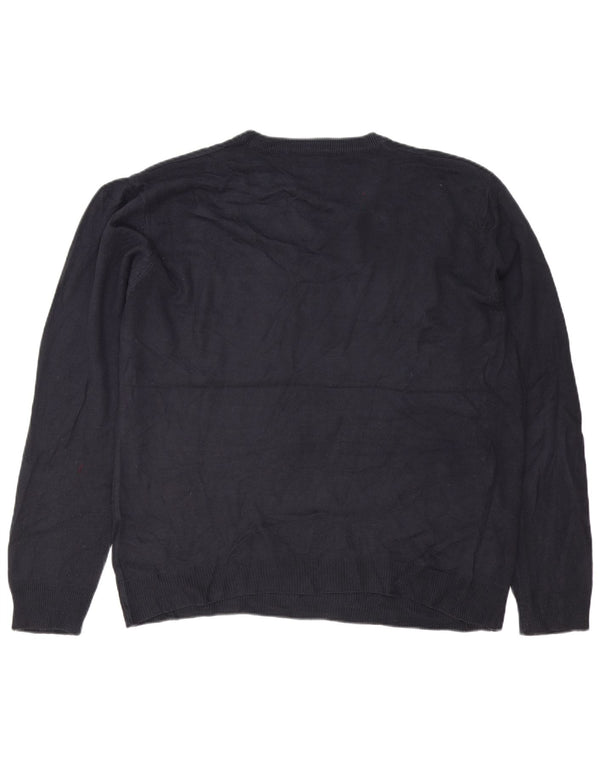 Ανδρικό πουλόβερ Pierre Cardin με V λαιμόκοψη XL Navy Blue Ακρυλικό
