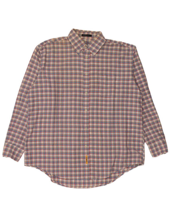 B.D. Ανδρικό φανελένιο πουκάμισο Baggies XL Blue Check Cotton