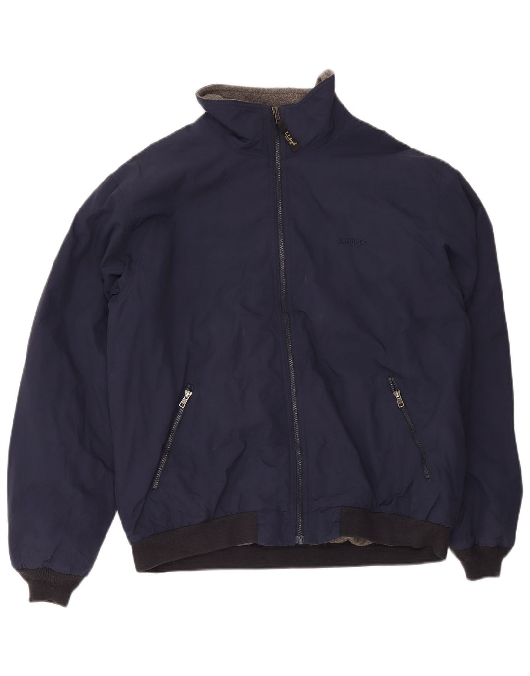 L.L.Bean Ανδρικό Bomber Jacket UK 40 Large Navy Blue Polyester
