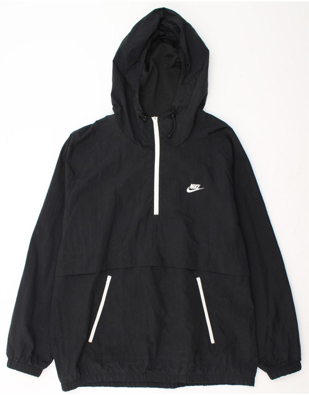 Ανδρικό μπουφάν βροχής με κουκούλα NIKE UK 42 XL μαύρο νάιλον