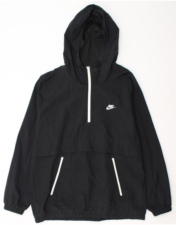Ανδρικό μπουφάν βροχής με κουκούλα NIKE UK 42 XL μαύρο νάιλον