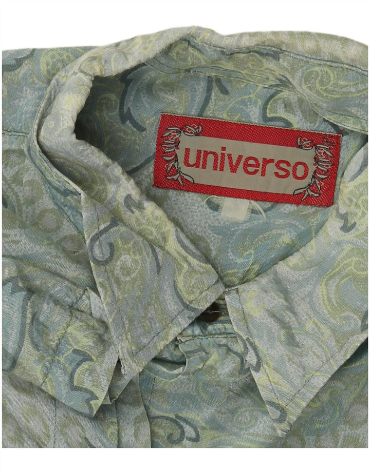 Vintage ανδρικό κοντομάνικο πουκάμισο XL Blue Paisley