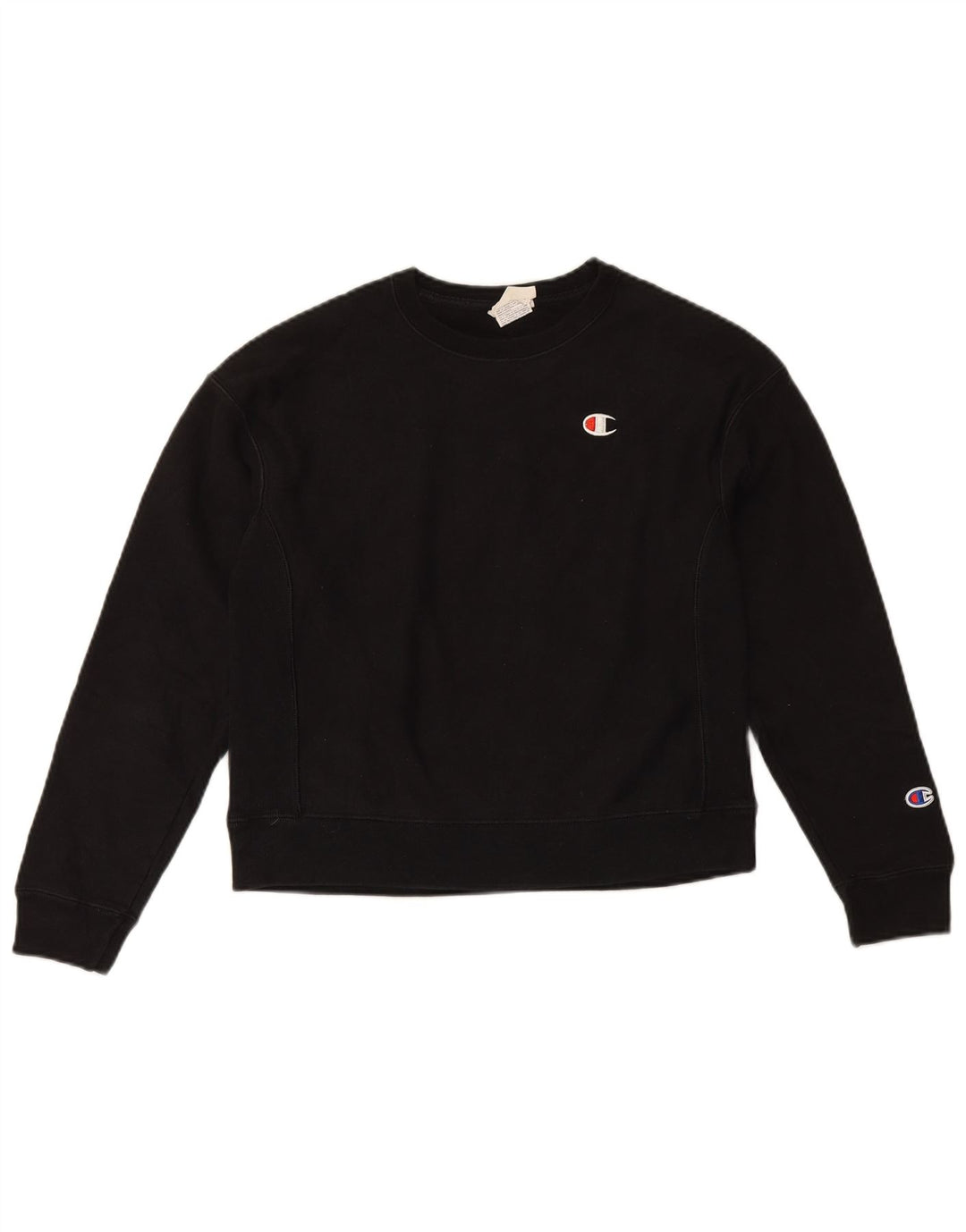 Champion γυναικείο φούτερ αντίστροφης ύφανσης Jumper UK 10 Small Black Cotton