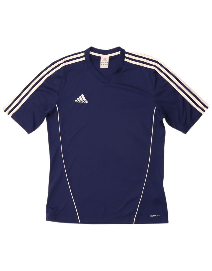 Ανδρικό T-Shirt Climalite ADIDAS Top Medium Navy Blue Polyester