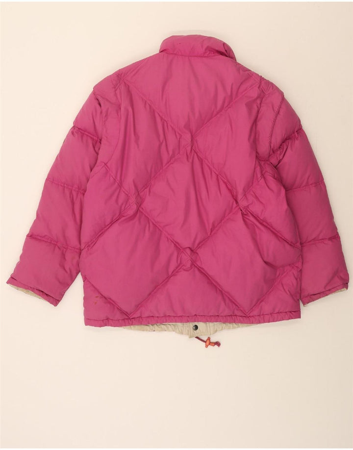 DIADORA Mens Hooded Padded Jacket UK 38 Medium Off White Colourblock Vintage Diadora and Second-Hand Diadora from Messina Hembry 