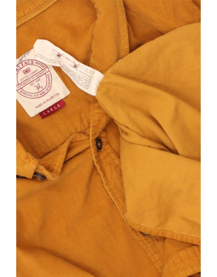 Ανδρικό κοτλέ πουκάμισο Fat Face Μεγάλο Μπεζ βαμβακερό