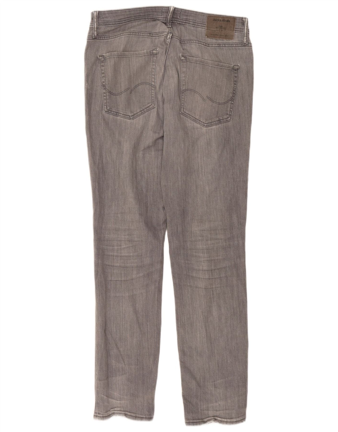 JACK & JONES Ανδρικό Tim Slim Straight Jeans W33 L34 Γκρι βαμβακερό