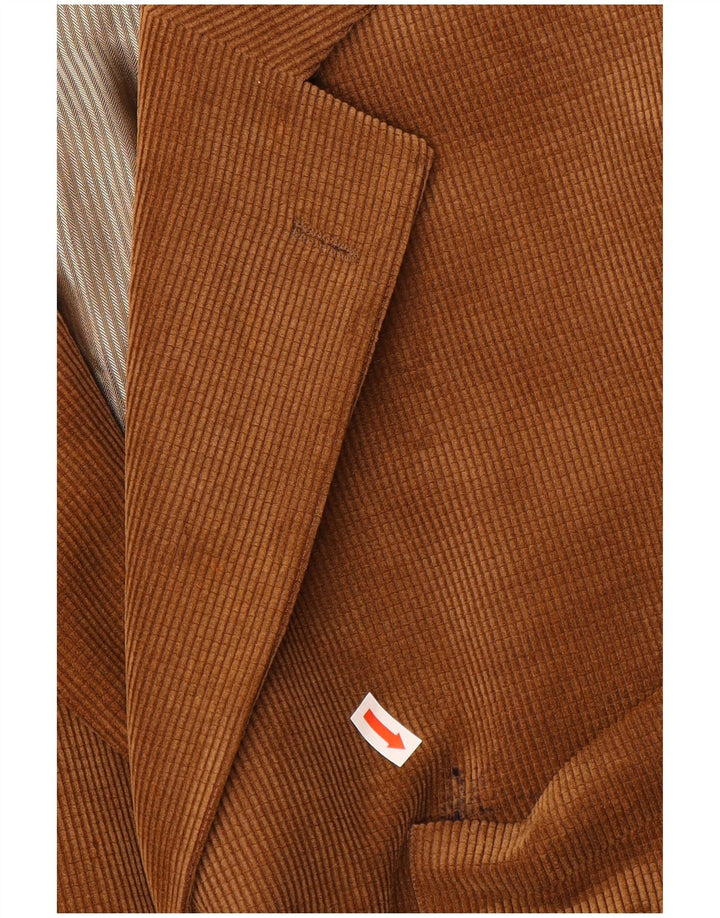 DOUGLAS Mens 3 Button Blazer Jacket Size 42 Large Brown Polyester